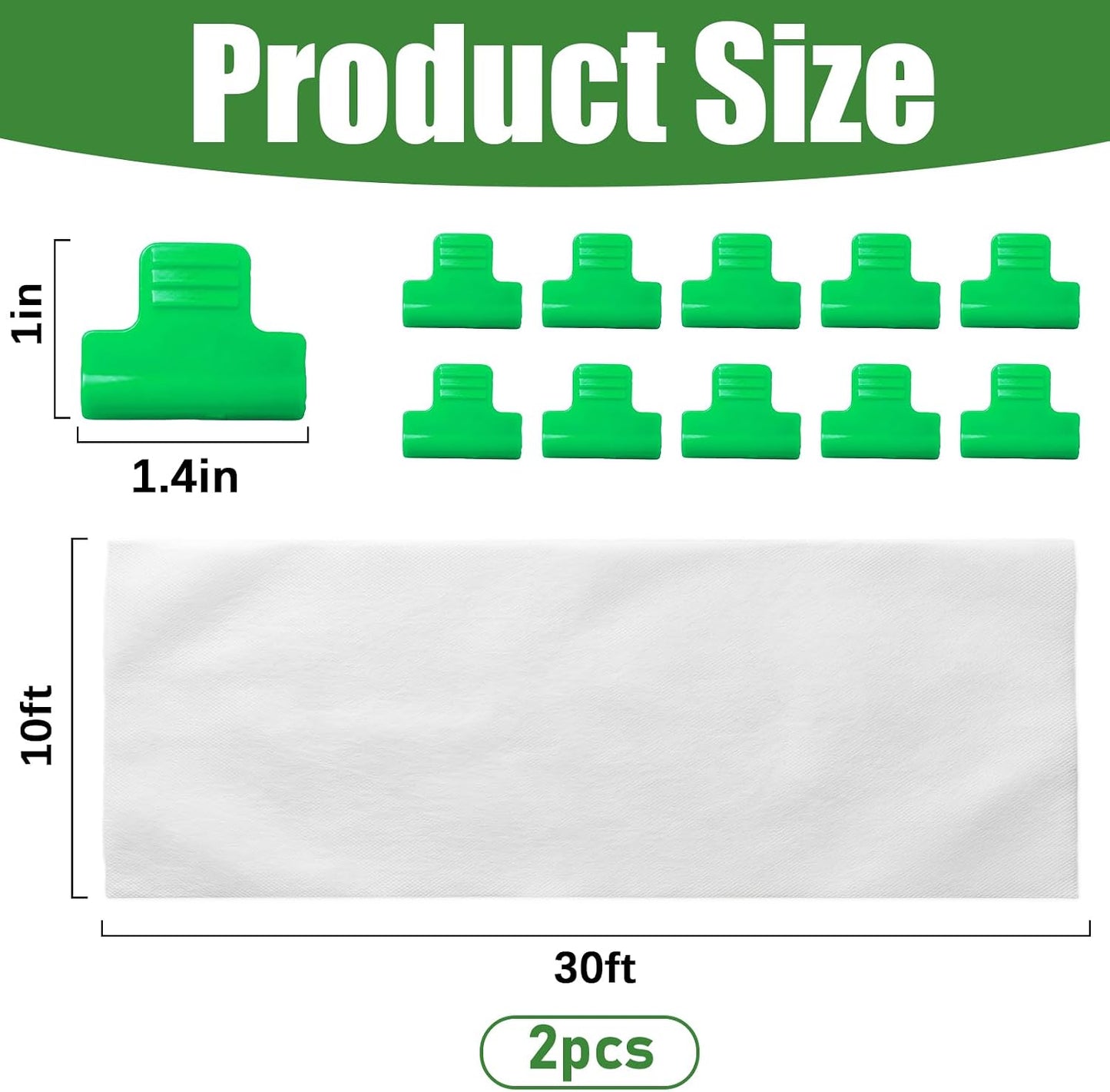 2PCS Plant Sun Protection Cloth, Garden Plant Cloth 10 X 30 ft