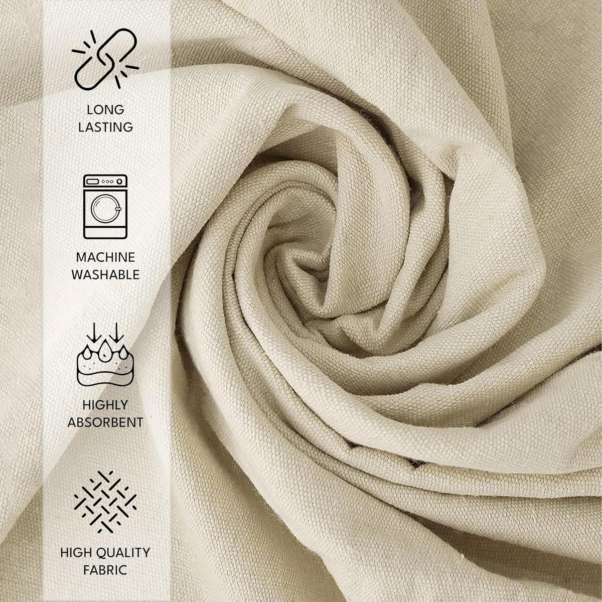 Canvas Painters Drop Cloth (Size 6 x 9 Feet - Pack of 2) - Pure Cotton Paint Drop Cloth for Painting, Curtains, Furniture & Floor Protection - All Purpose Thick Canvas tarp with Double Stitched Edges