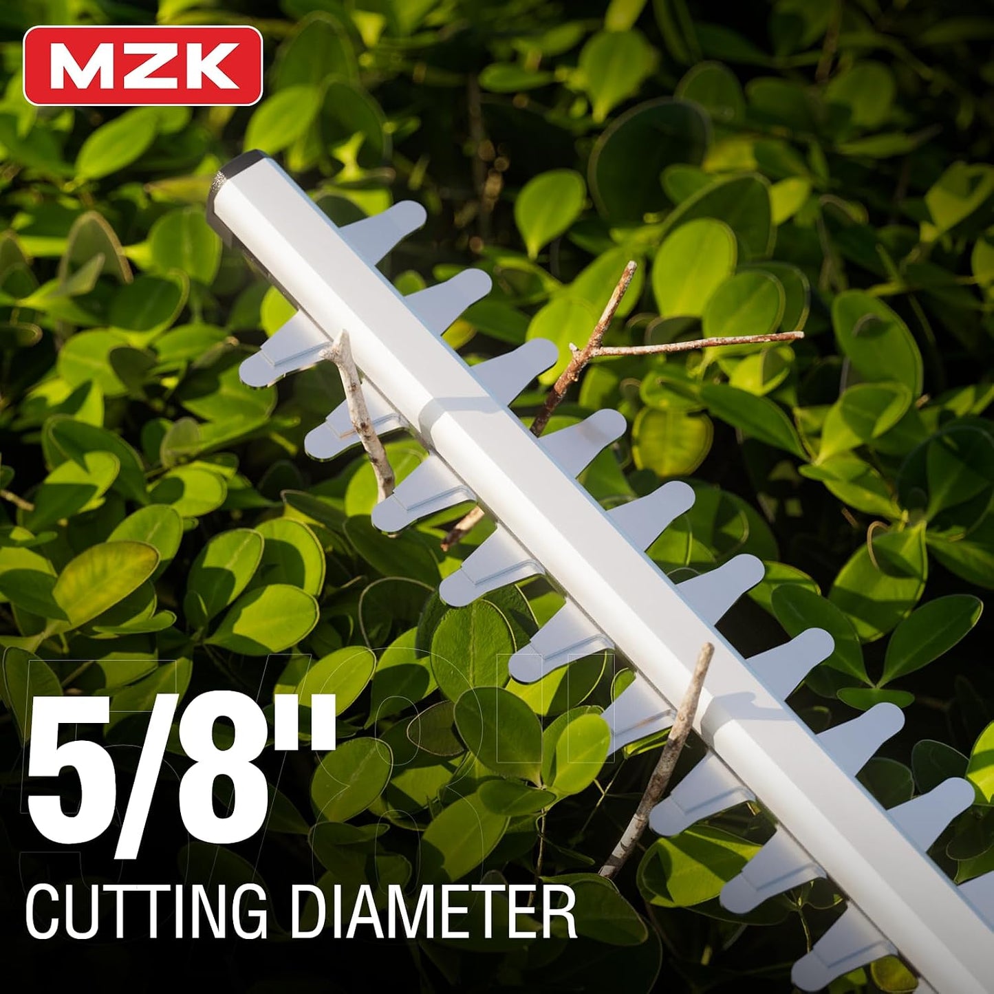 MZK 20V Cordless Hedge Trimmer, Bush & Shrub Cutter, 22-Inch Blade