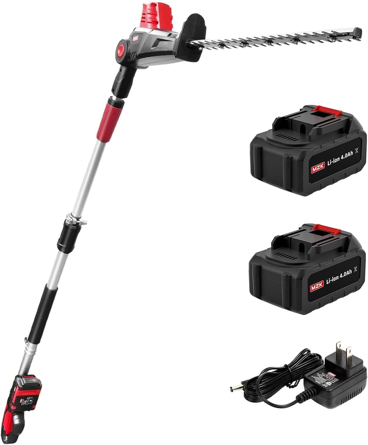 MZK 20V Cordless Hedge Trimmer, Bush & Shrub Cutter, 22-Inch Blade