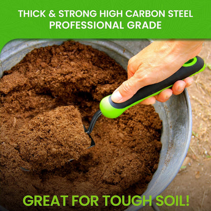 Heavy Duty Garden Trowel Hand Shovel for Gardening – Strong Carbon Steel - Rust Resistant – Ergonomic Grip – Perfect Trowel Garden Tool for Soil Digging Planting Transplanting Weeding