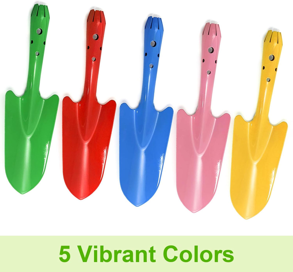 10 Pack Colorful Metal Hand Shovels, Garden Trowel Set Small Gardening Hand Tools for Soil Planting Digging Transplanting, 5 Colors