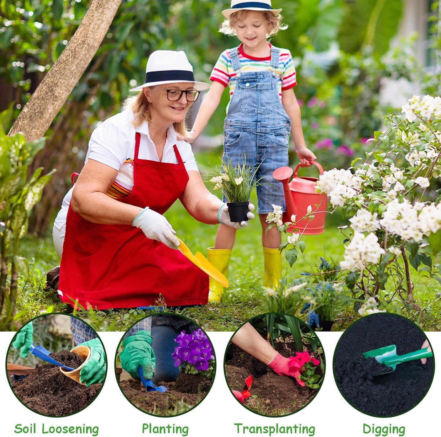 10 Pack Colorful Metal Hand Shovels, Garden Trowel Set Small Gardening Hand Tools for Soil Planting Digging Transplanting, 5 Colors