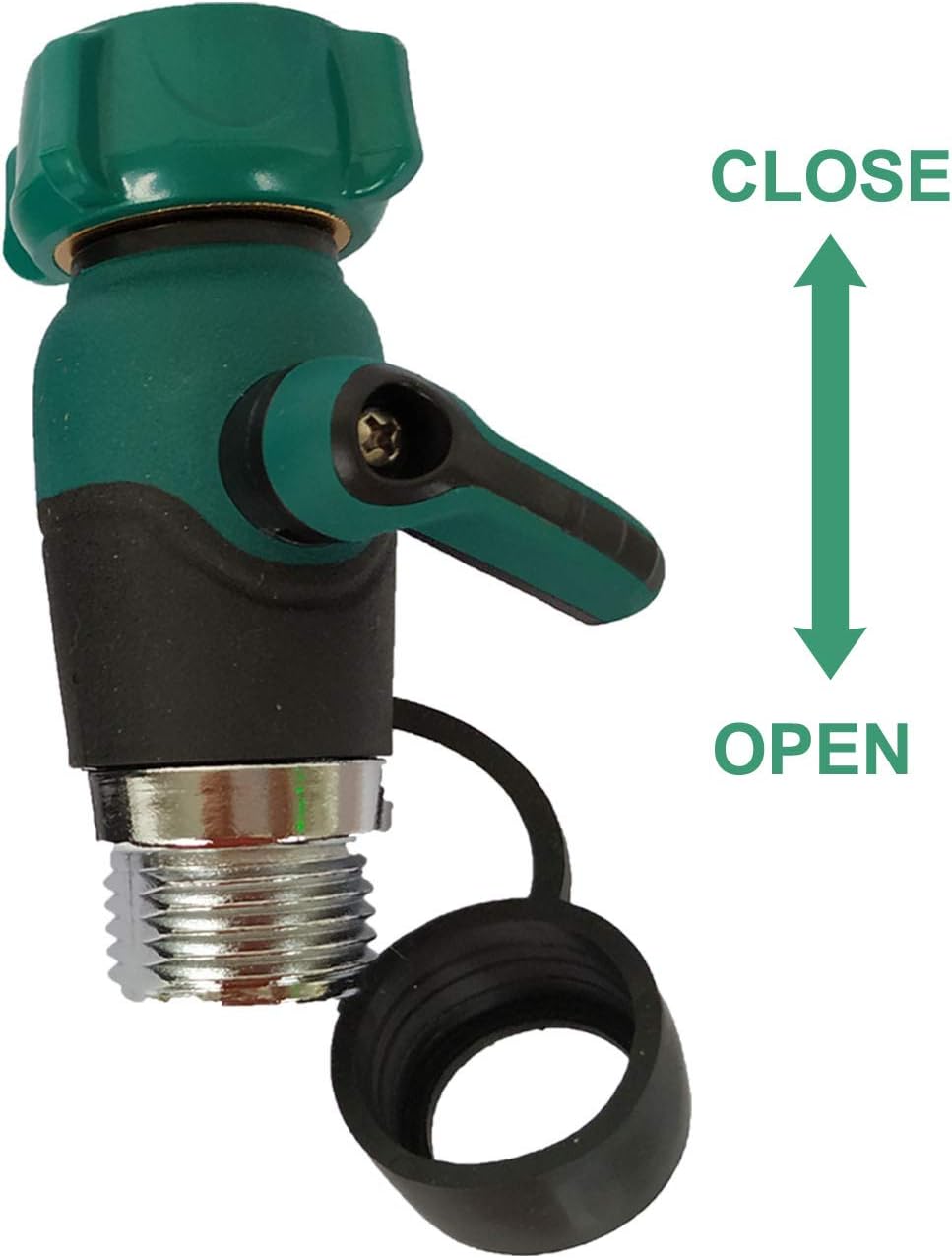 2 Pack Garden Hose Shut Off Valve 1 Way, Straight Garden Hose Splitter, Heavy Duty Zinc Alloy, 3/4-Inch Faucet/Hose Connector (UYG03#)