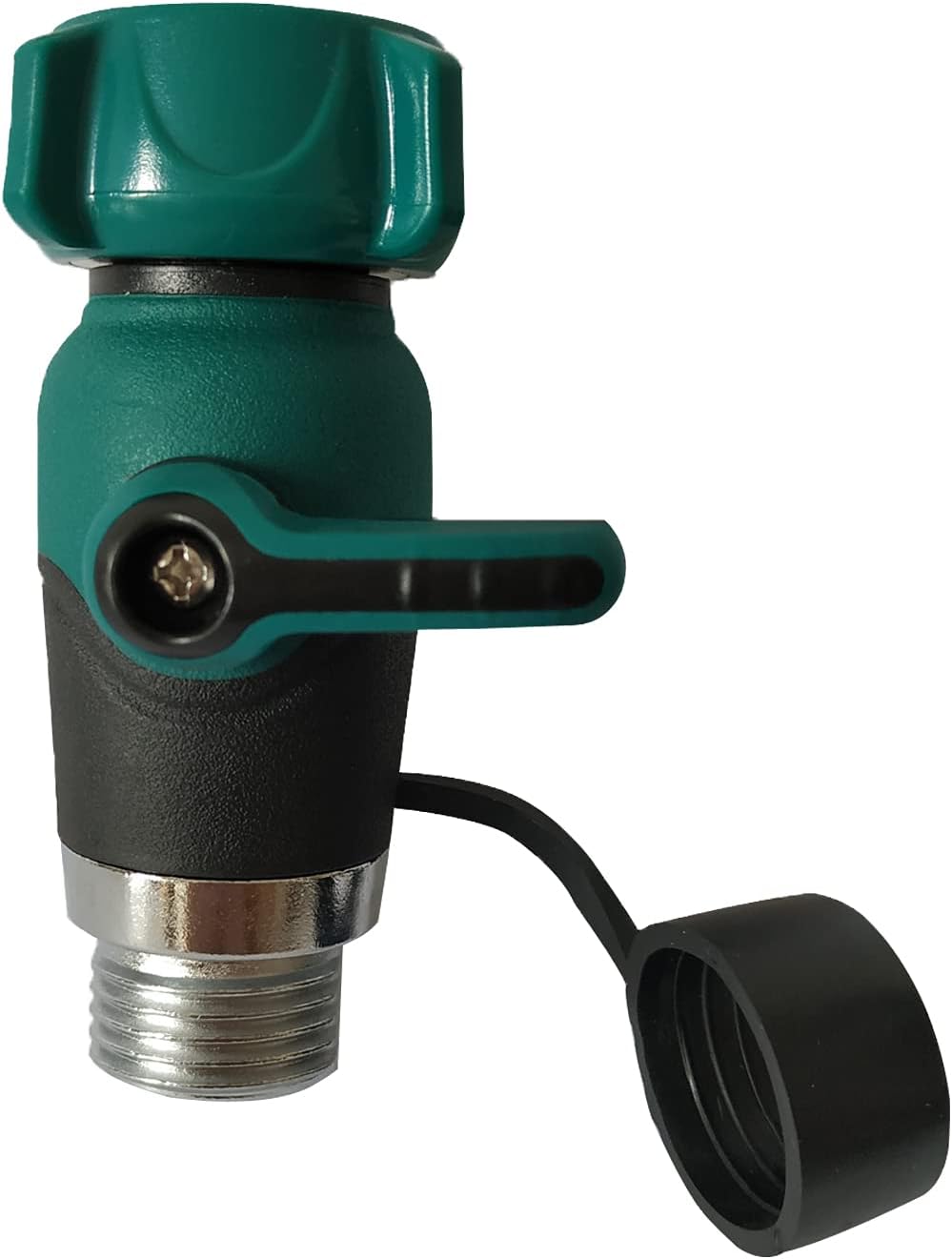 2 Pack Garden Hose Shut Off Valve 1 Way, Straight Garden Hose Splitter, Heavy Duty Zinc Alloy, 3/4-Inch Faucet/Hose Connector (UYG03#)