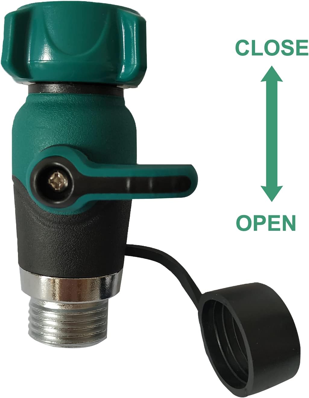 2 Pack Garden Hose Shut Off Valve 1 Way, Straight Garden Hose Splitter, Heavy Duty Zinc Alloy, 3/4-Inch Faucet/Hose Connector (UYG03#)