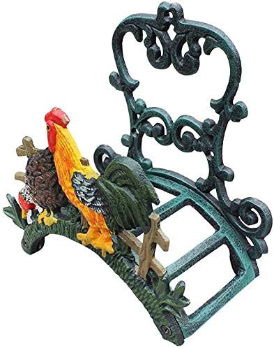 Heavy Duty Cast Iron Garden Hose Holder | Water Hose Hanger Wall Mounted | Decorative Indoor Outdoor Hose Rack Reel | 50FT 75FT 100FT Water Hose Bulter Storage | Lovely Frog Metal Hose Stand