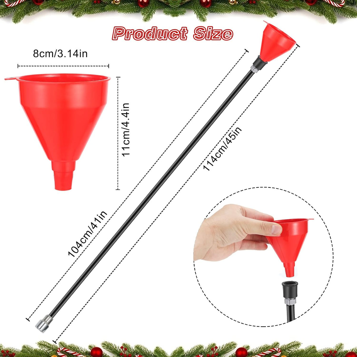 Christmas Tree Watering Funnel,45" Adjustable Waterer Funnel for Xmas Tree
