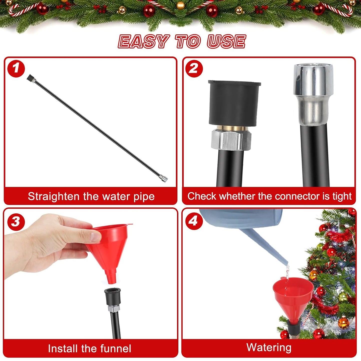 Christmas Tree Watering Funnel,45" Adjustable Waterer Funnel for Xmas Tree