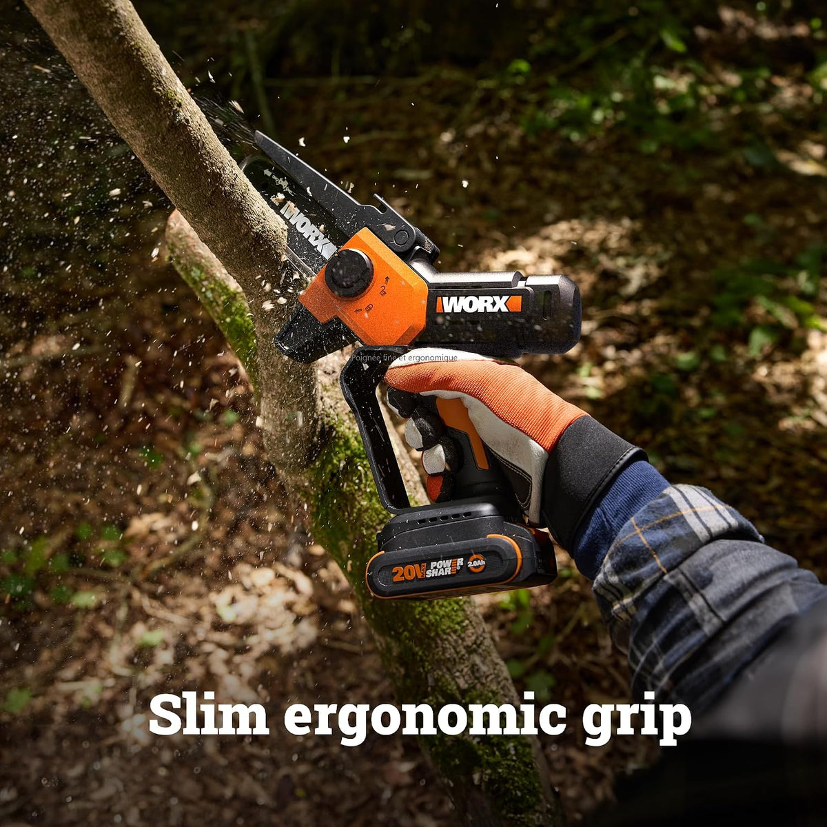 Cordless Mini Chainsaw, 20V 5" Pole Saw/Pruning Saw, WG326.1