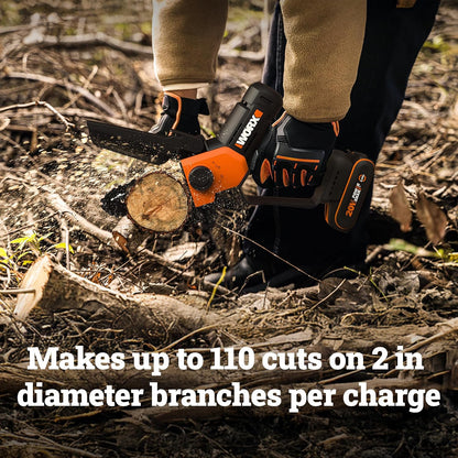 Cordless Mini Chainsaw, 20V 5" Pole Saw/Pruning Saw, WG326.1