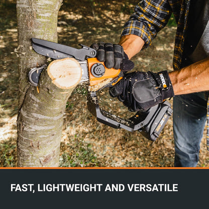 Cordless Mini Chainsaw, 20V 5" Pole Saw/Pruning Saw, WG326.1
