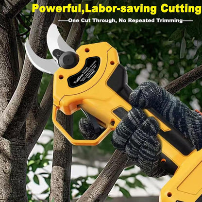 Electric Pruning Shears Compatible with DeWalt 20V Battery – Portable Cordless Pruning Shears with Brushless Motor, LCD Display, Adjustable Blade 0.98"–1.5", Battery Powered Tree Trimmer (Tool Only)