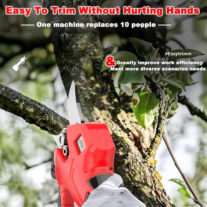 Electric Pruning Shears Compatible with DeWalt 20V Battery – Portable Cordless Pruning Shears with Brushless Motor, LCD Display, Adjustable Blade 0.98"–1.5", Battery Powered Tree Trimmer (Tool Only)