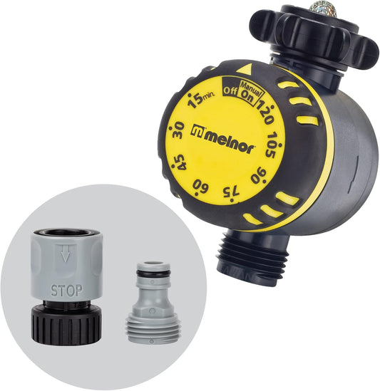 Mechanical Water Timer: Up to 2 Hour Runtime, Automatic Shut-Off