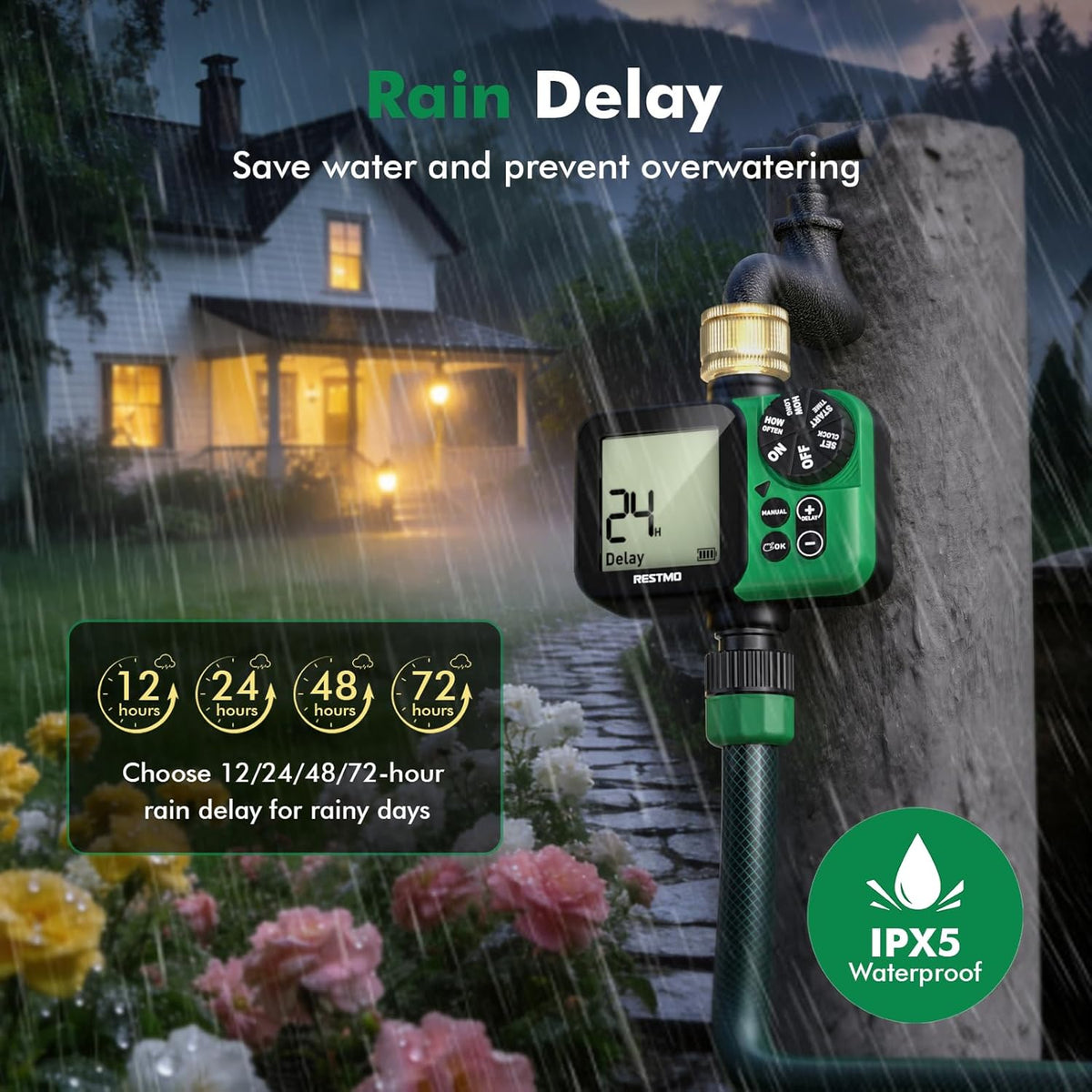Smart WiFi Water Timer, APP Control Sprinkler Timer