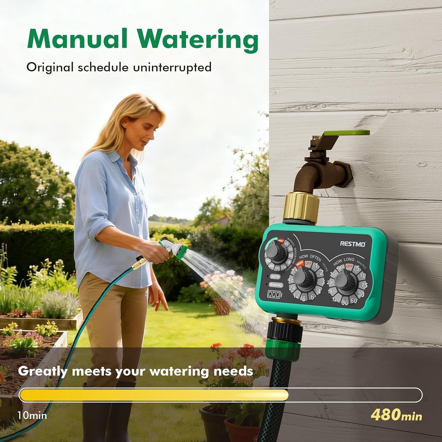 Smart WiFi Water Timer, APP Control Sprinkler Timer