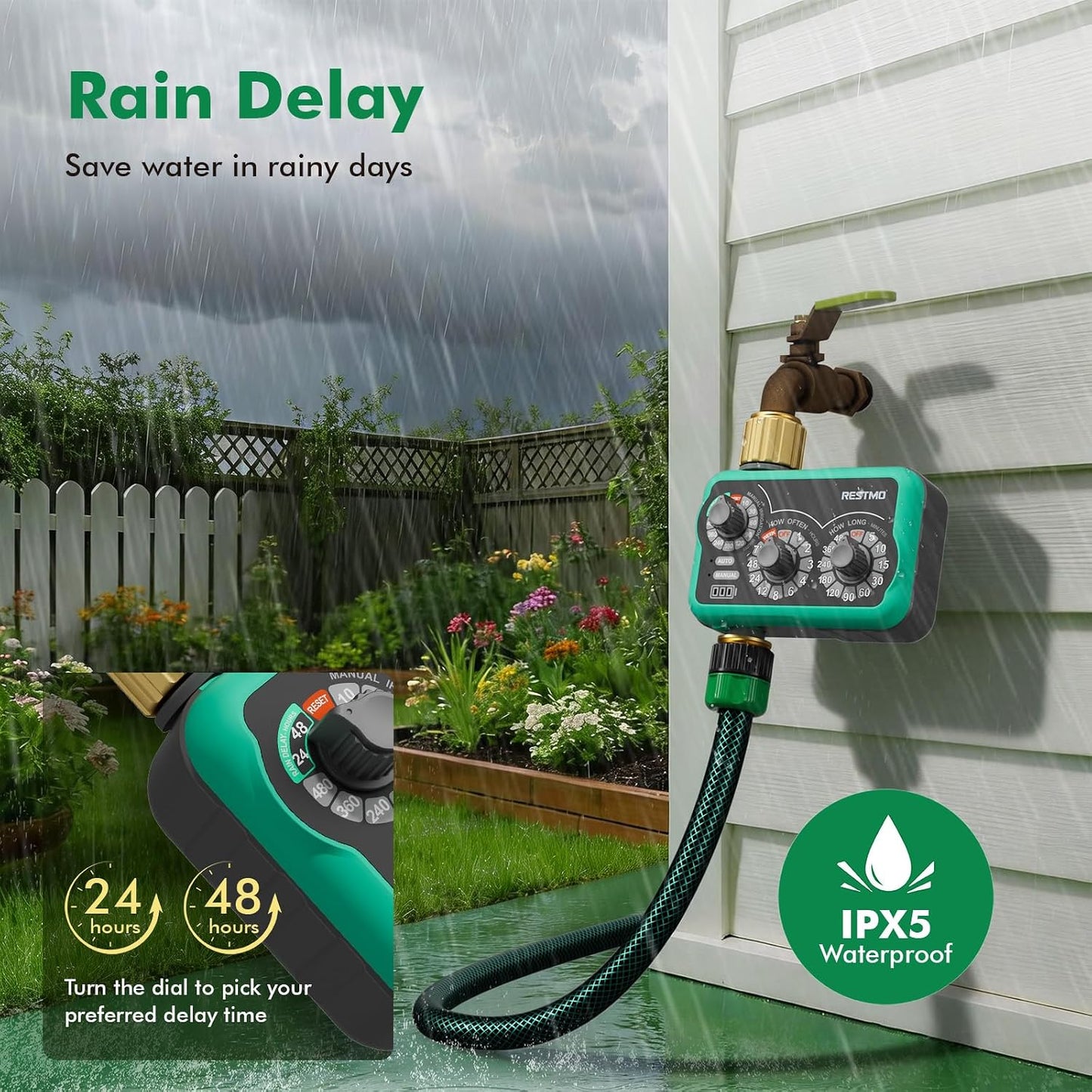 Smart WiFi Water Timer, APP Control Sprinkler Timer