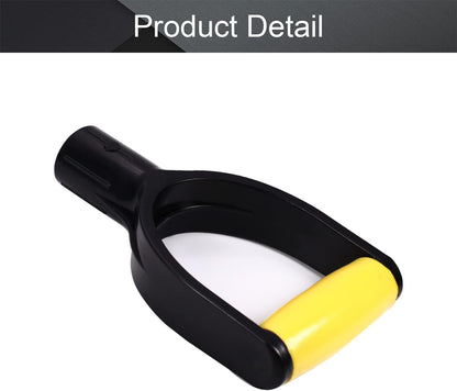 Shovel D Grip Handle Replacement, 32mm Inner Diameter Garden Spade Fork Snow Shovel Rake Handle Attachment for Digging Raking Tools, PVC, Red Black, 193mm Long, 105mm Thick