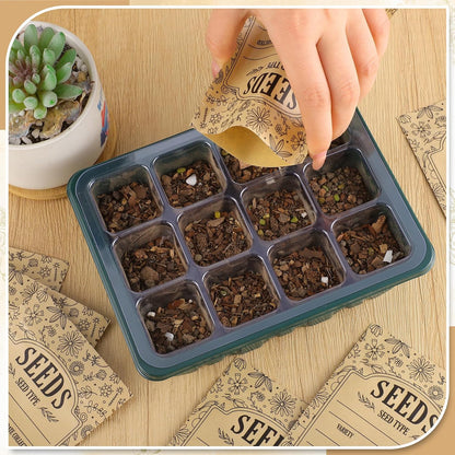 120 Seed Envelopes With Window, Resealable Floral Seed Storage Bags