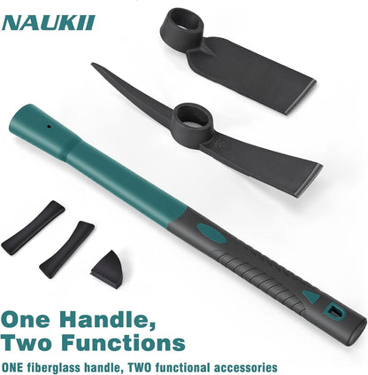 2pcs Gardening Tools with 1pcs Handle Multi-Functional Garden Hoe for Flower Work
