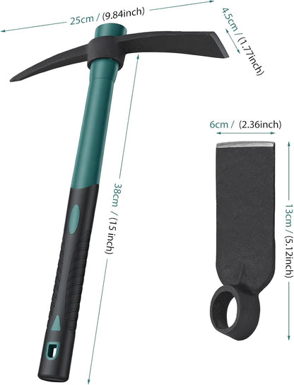 2pcs Gardening Tools with 1pcs Handle Multi-Functional Garden Hoe for Flower Work