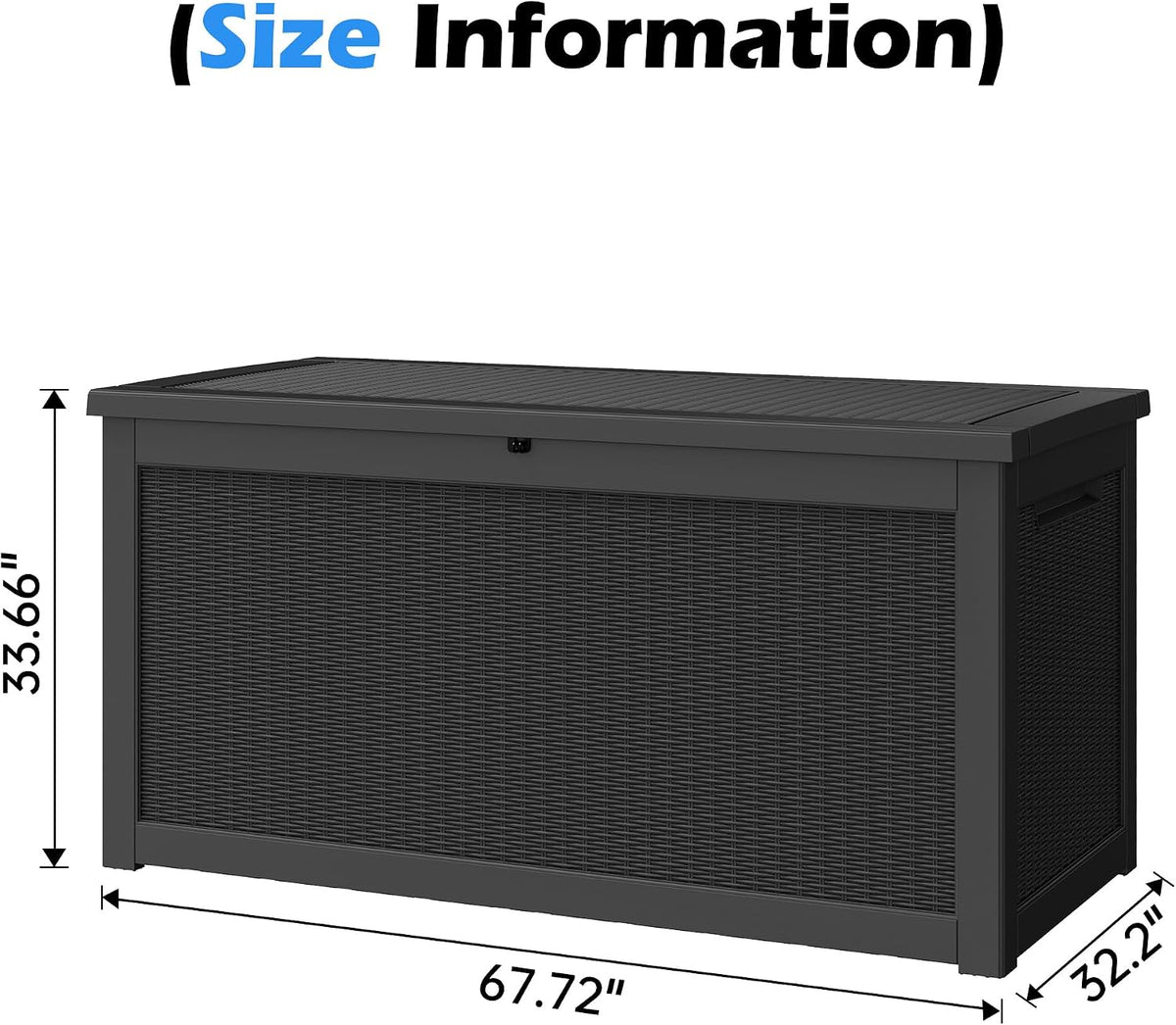 Outdoor Storage Box, 320 Gallon Resin Deck Boxes Outdoor Waterproof For Patio, Lockable And UV Resistant
