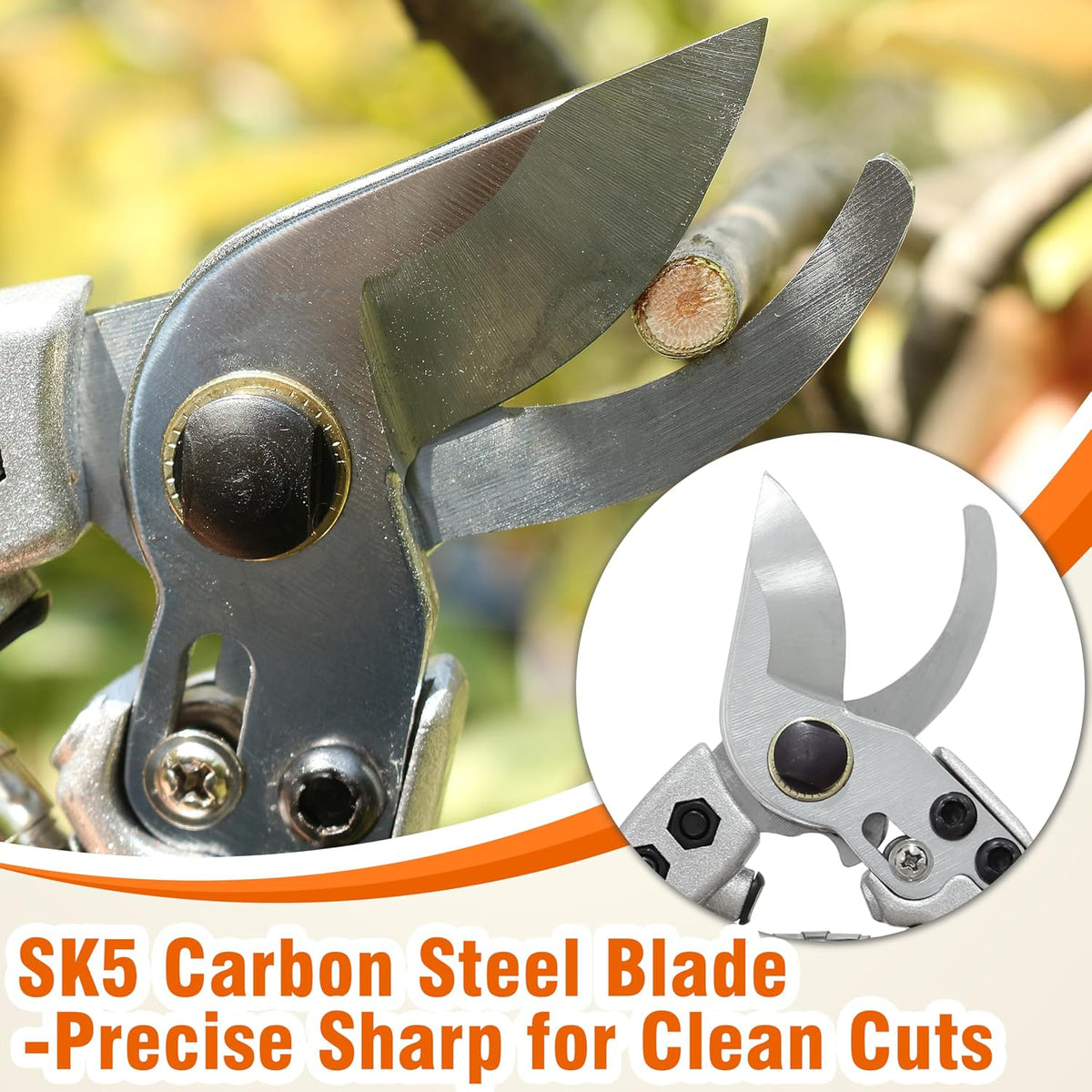 8" Bypass Prunning Shear Garden Scissors