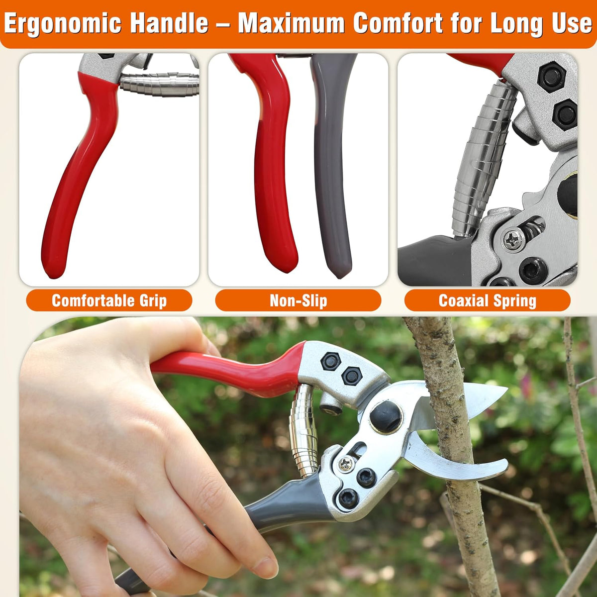 8" Bypass Prunning Shear Garden Scissors