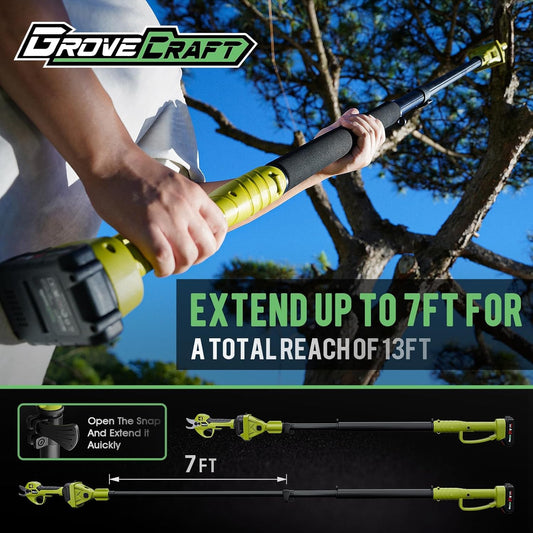 2-in-1 Pole Pruning Shears, 1" Cutting Diameter
