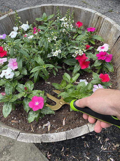 Stainless Steel Hand Weeder Fork Tool – Rust Resistant Stainless Steel – Ergonomic Handle – Great for Planting, Spreading Mulch, Weeding, Loosening & Transplanting Soil