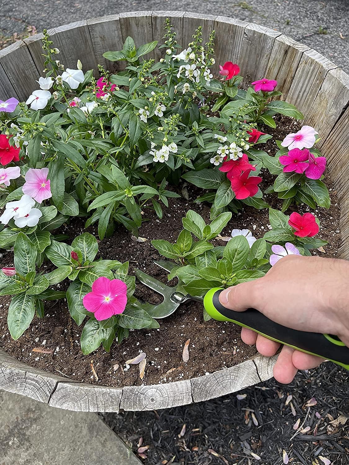 Stainless Steel Hand Weeder Fork Tool – Rust Resistant Stainless Steel – Ergonomic Handle – Great for Planting, Spreading Mulch, Weeding, Loosening & Transplanting Soil
