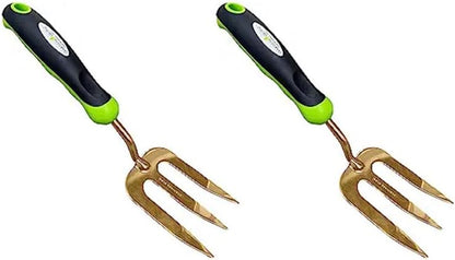 Stainless Steel Hand Weeder Fork Tool – Rust Resistant Stainless Steel – Ergonomic Handle – Great for Planting, Spreading Mulch, Weeding, Loosening & Transplanting Soil