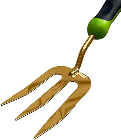 Stainless Steel Hand Weeder Fork Tool – Rust Resistant Stainless Steel – Ergonomic Handle – Great for Planting, Spreading Mulch, Weeding, Loosening & Transplanting Soil
