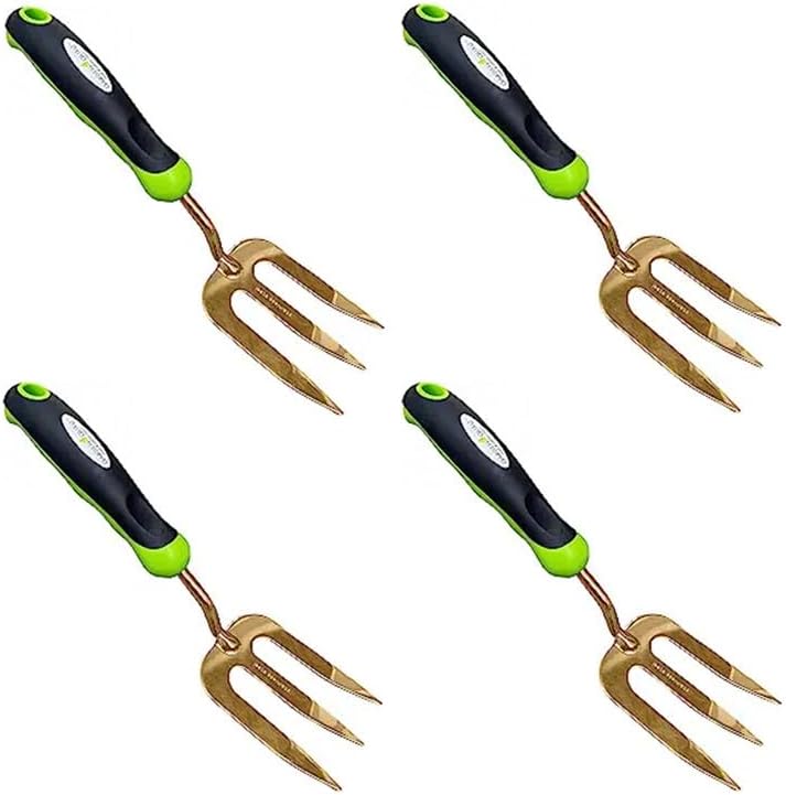 Stainless Steel Hand Weeder Fork Tool – Rust Resistant Stainless Steel – Ergonomic Handle – Great for Planting, Spreading Mulch, Weeding, Loosening & Transplanting Soil