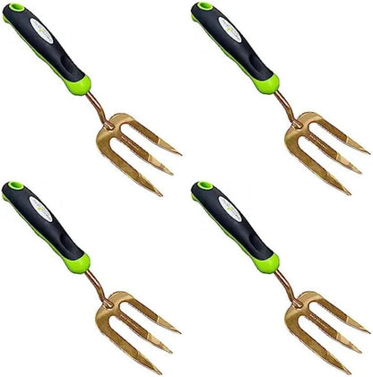 Stainless Steel Hand Weeder Fork Tool – Rust Resistant Stainless Steel – Ergonomic Handle – Great for Planting, Spreading Mulch, Weeding, Loosening & Transplanting Soil