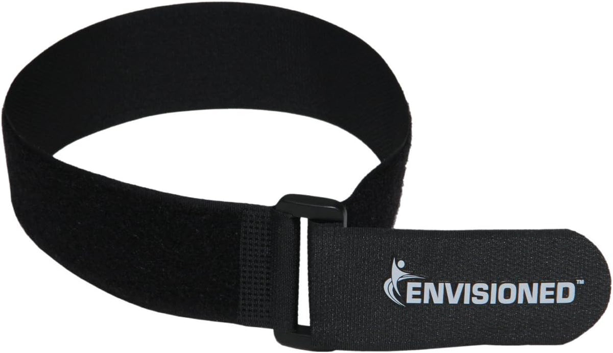 Reusable Cinch Straps 2" x 15" - 6 Pack, Multipurpose Strong Gripping, Quality Hook and Loop Securing Straps (Black) - Colors B