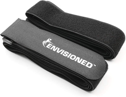 Reusable Cinch Straps 2" x 15" - 6 Pack, Multipurpose Strong Gripping, Quality Hook and Loop Securing Straps (Black) - Colors B