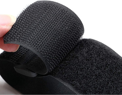 Reusable Cinch Straps 2" x 15" - 6 Pack, Multipurpose Strong Gripping, Quality Hook and Loop Securing Straps (Black) - Colors B