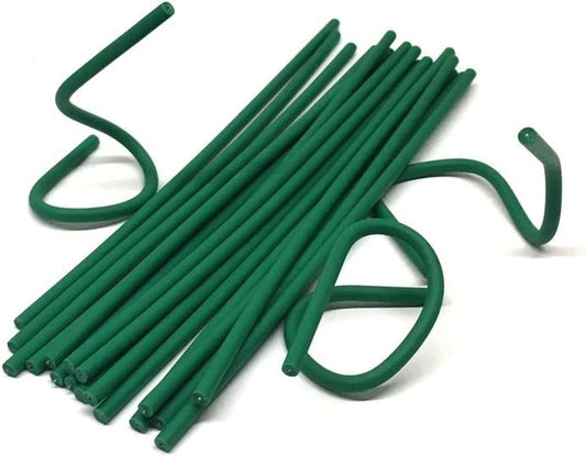Set of 40 Plant Twist Tie - Flexible Green Rubber Coated Garden Training Wire (40)