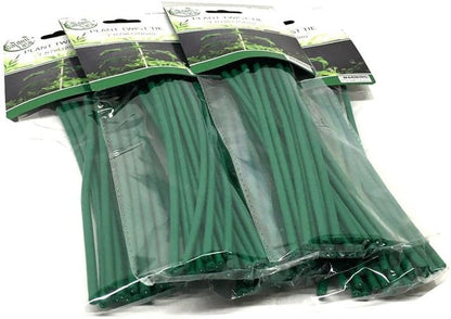 Set of 40 Plant Twist Tie - Flexible Green Rubber Coated Garden Training Wire (40)