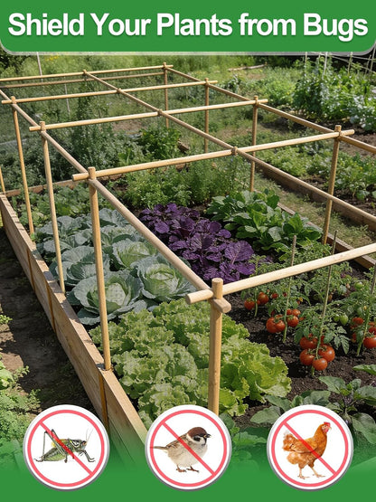 10x20ft PP Nanocomposite Garden Netting - Keep Bugs Out, Mosquito Net for Patio, Bird Barrier Mesh Screen for Balconies Outdoor Plants Vegetables Raised Beds, 33% Shade Rating