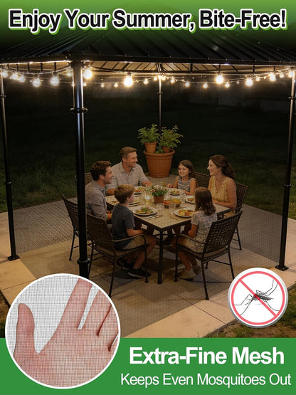 10x20ft PP Nanocomposite Garden Netting - Keep Bugs Out, Mosquito Net for Patio, Bird Barrier Mesh Screen for Balconies Outdoor Plants Vegetables Raised Beds, 33% Shade Rating