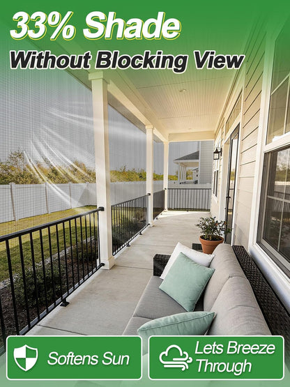10x20ft PP Nanocomposite Garden Netting - Keep Bugs Out, Mosquito Net for Patio, Bird Barrier Mesh Screen for Balconies Outdoor Plants Vegetables Raised Beds, 33% Shade Rating