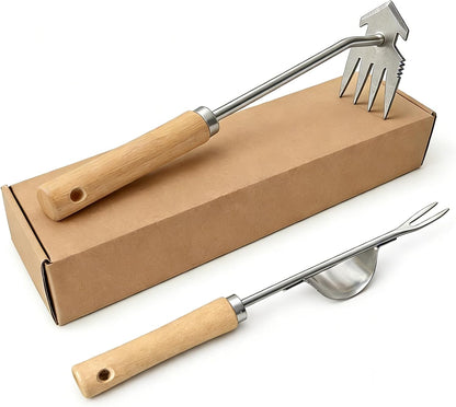 Weed Puller Tool, 2 Pack 4 Teeth Garden Weeding Uprooting Tools