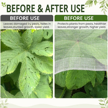 6.5Ft x 12Ft Garden Netting, Fine Mesh Insect Netting for Plant Protection