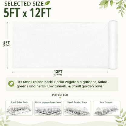 6.5Ft x 12Ft Garden Netting, Fine Mesh Insect Netting for Plant Protection