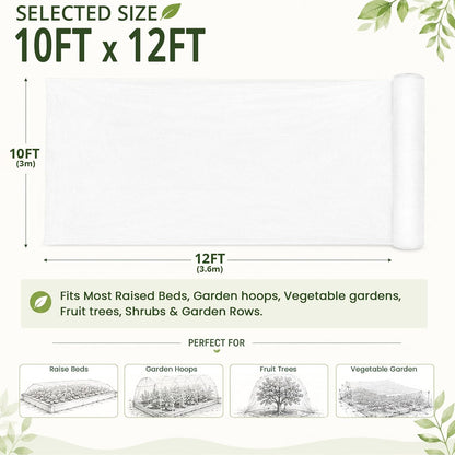 6.5Ft x 12Ft Garden Netting, Fine Mesh Insect Netting for Plant Protection