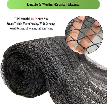 Bird Netting for Chicken Coop 15x15 FT, 1/2" Chicken Run Cover Net