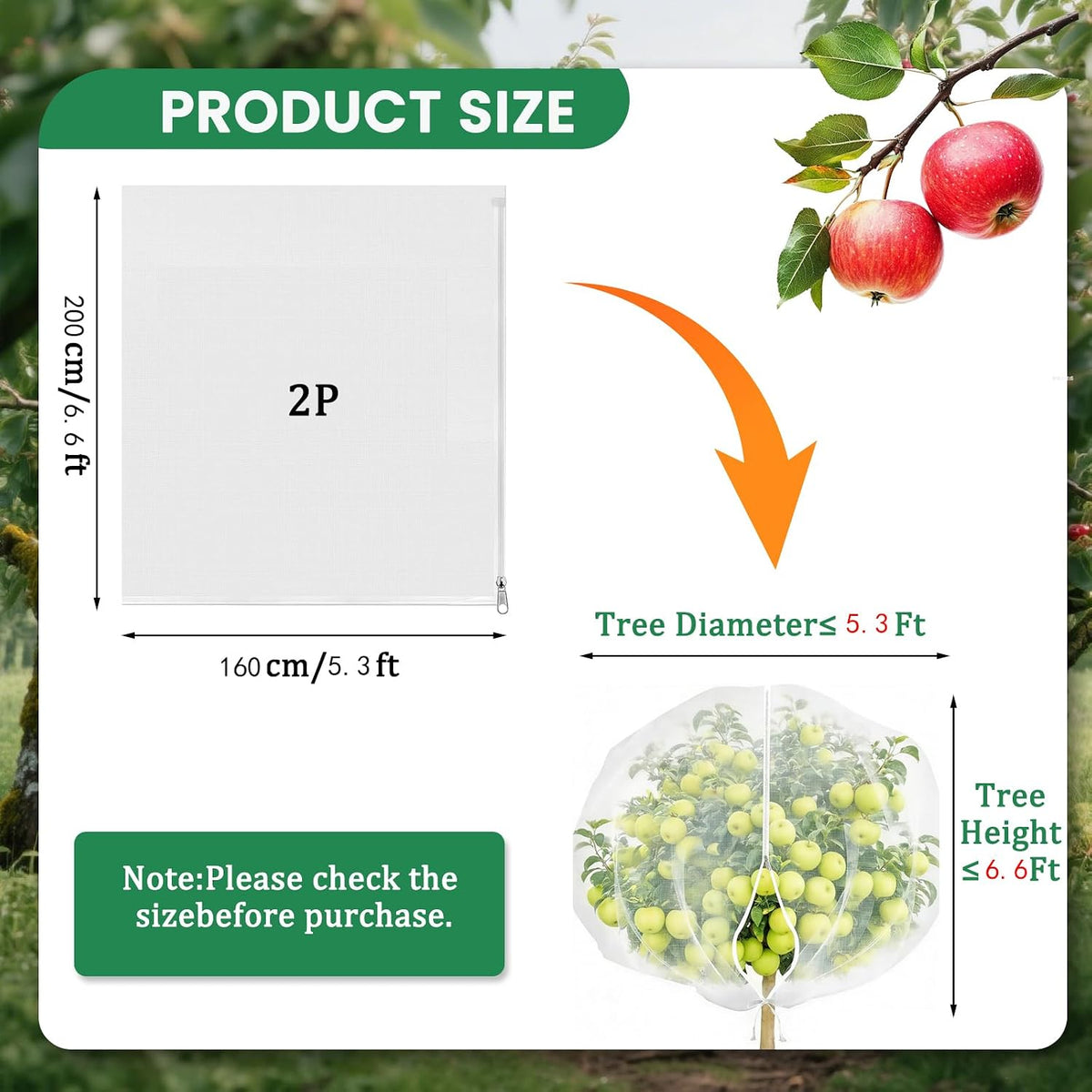 Bird Netting for Garden Protection, Insect Netting Pest Barrier Mesh Cover Bag with Zipper & Drawstring 4 Pack 3.3x4.9 Ft Reusable Garden Fruit Tree Netting for Vegetables, Bushes, Flowers and Plants